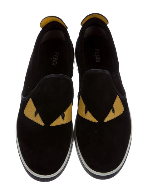 logo fendi monster|fendi monster slip on sneakers.